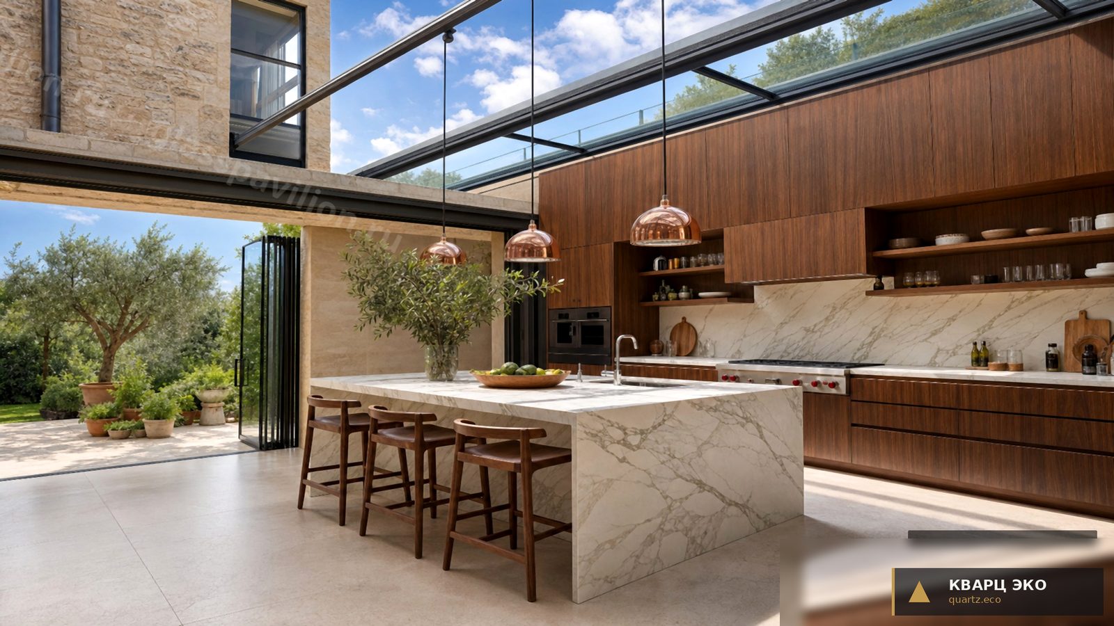 Pristroiki Ext 08 Retractable Roof Kitchen —  · КВАРЦ ЭКО
